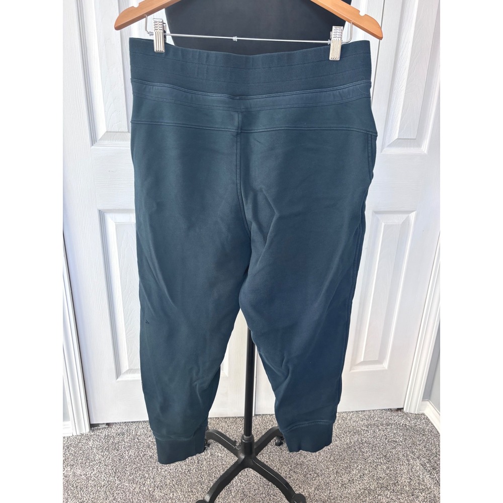 Lululemon Womens‎ Black Cropped Joggers Drawstring Lounge Pants Activewear sz 10